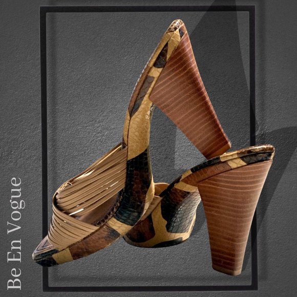 Jessica Bennet Animal Print Mule Sandals - Picture 2 of 3